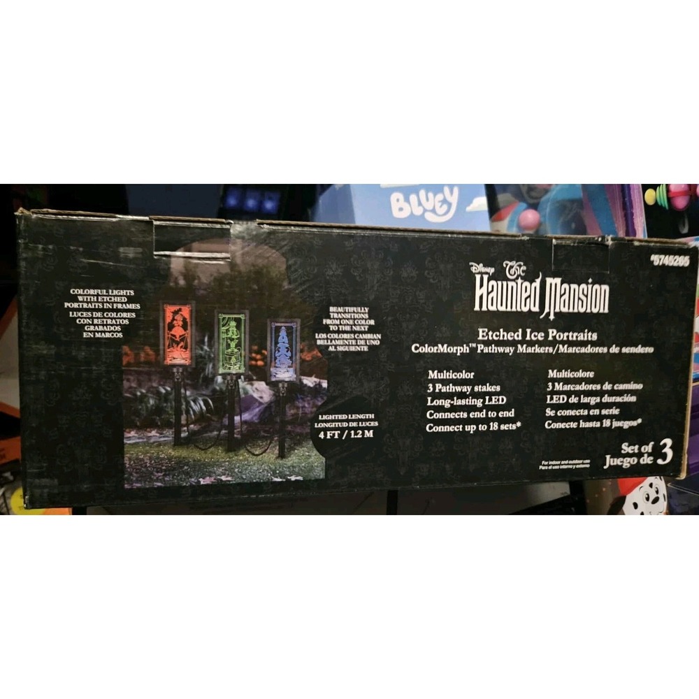 Disney 3-Count‎ LED Haunted Mansion Multi-Function Etched Pathway Marker Lights